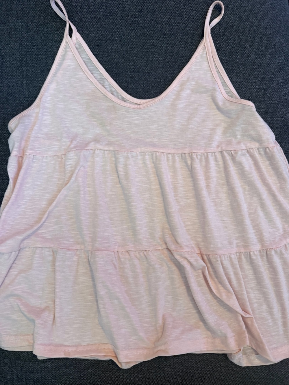 Amazon Women's Pink Tiered Spaghetti Strap Tank